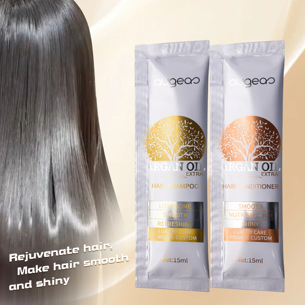 Best Selling Ready to Ship Hair Care 15ML Sachet Argan Oil Hair Shampoo and Conditioner