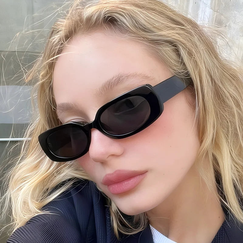 2025 Custom Logo Fashion Retro Small Frame Rectangle Sun Glasses UV400 Jelly Colors Square Sunglasses for Women Men