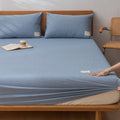 Home Textile Durable Removable Washed Cotton Bed Fitted Sheets Plain Mattress Cover