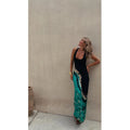 2025 New European American Style Sexy Women's Daily Floor-Length Various Prints Featuring Backless Crisscross Design Ball Gown