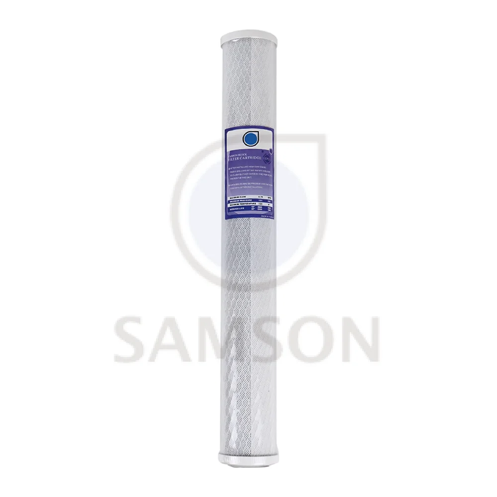 Household Water Filtration System Replacement Filter Cartridge-10 Micron 20 Inch CTO 6000 GAL Capacity KX Activated Carbon Block