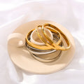 Refined Minimalist Smooth Surface Bracelet PVD 18k Gold Waterproof Stainless Steel Bracelet Bangle Jewelry Party Gift