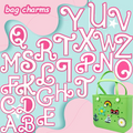 Tote Beach Letters Numbers Charms Pvc Large Big Size Lip Black White pink Irregular Kawaii Rubber Casual Style Custom Bag Charms