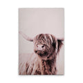 Made In Germany - Home Decor Canvas Picture Cow Beige - Wall Mural In Cream And Beige - Canvas Picture On Stretcher Frame