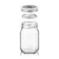 Round Jam Salad Canned Pickle Food Honey Glass Storage Jar with Sealed Ring