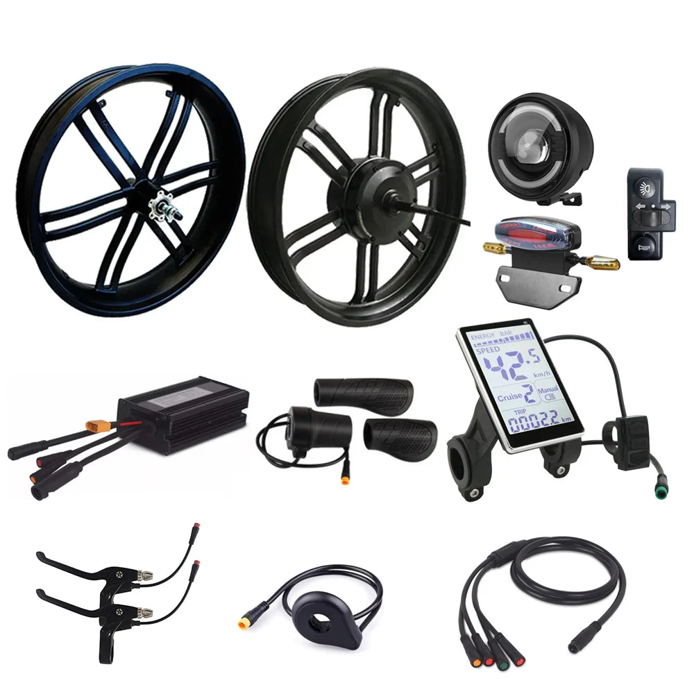20 Inch Electric Bicycle 48V 500W 750W Hub Motor Electric Bike Waterproof Conversion Kit