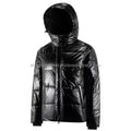 Wholesale OEM Customizable Men's Casual Winter Short Jacket New Fashion Solid Pattern Stand Collar Shiny White Duck ODM Front