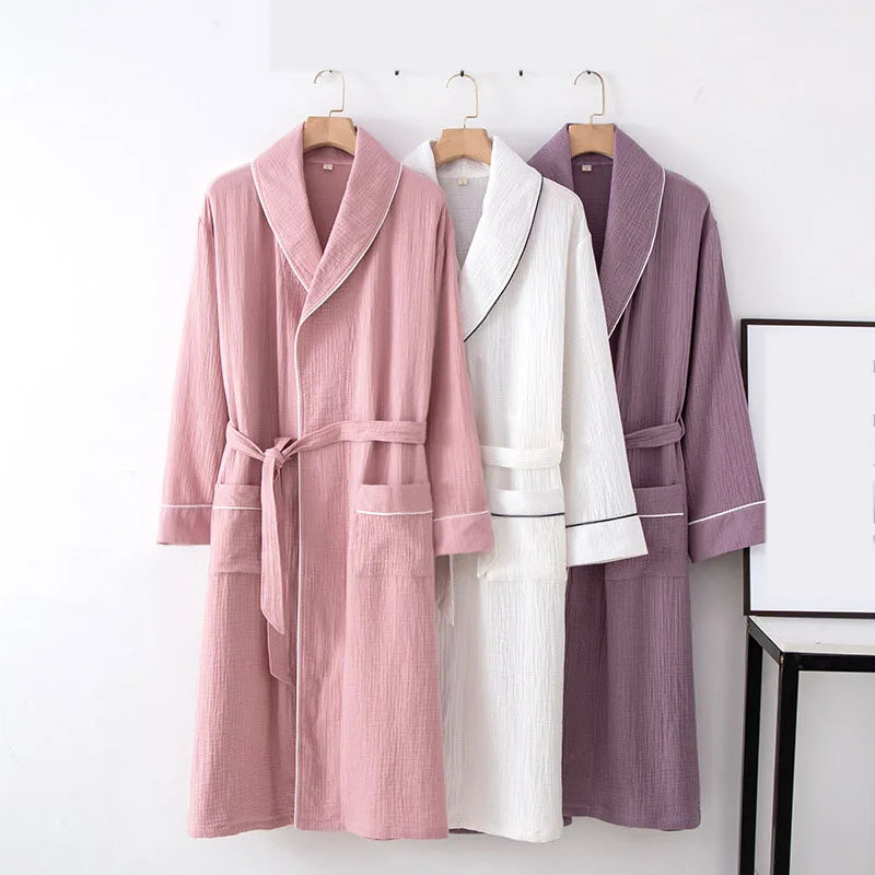 Oem Custom logo Design with Absorbent and Quick-drying Long Bathrobe for Men and Women and Hotel Nightgown Hotel Bathrobe MegaBDM