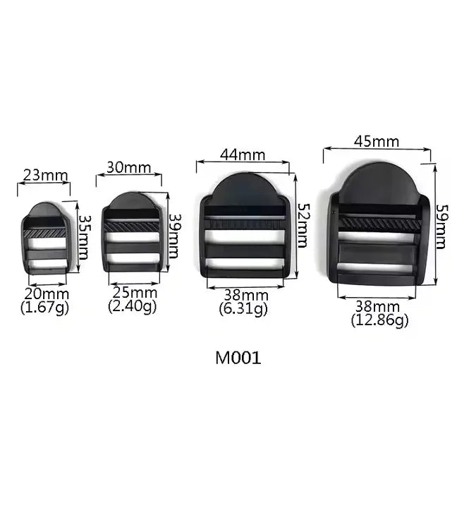 Adjustable Black Plastic Webbing Ladder Lock Tension Buckle Strap for Travel Backpack Special Bag Parts & Accessories