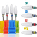 White Ceramic Nail Drill Bits Gel Removal Polishing  2.35mm  for Electric Drill Manicure Machine Accessory Nail Files Art Tools