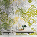 Germany Made Modern Design Sound-Absorbing Mould-Proof Bedroom Dining Gym Hospital Photo Wallpaper Murals Jungle Green White