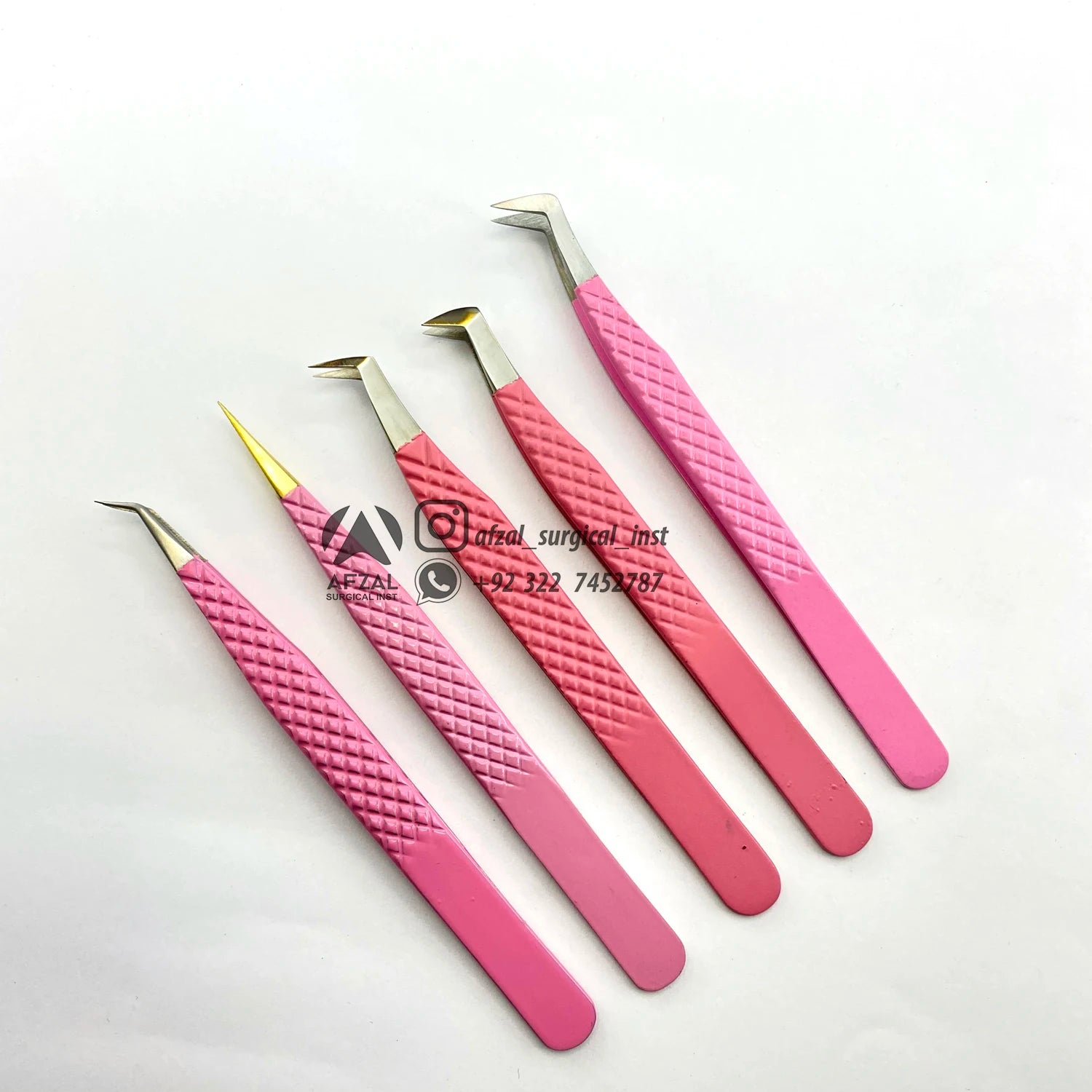 sustainable 90 75 Degree Volume Tweezer Russian Volume Eyelash Extension Tweezers Pink Rose Pink Diamond Grip Eyelash Tools