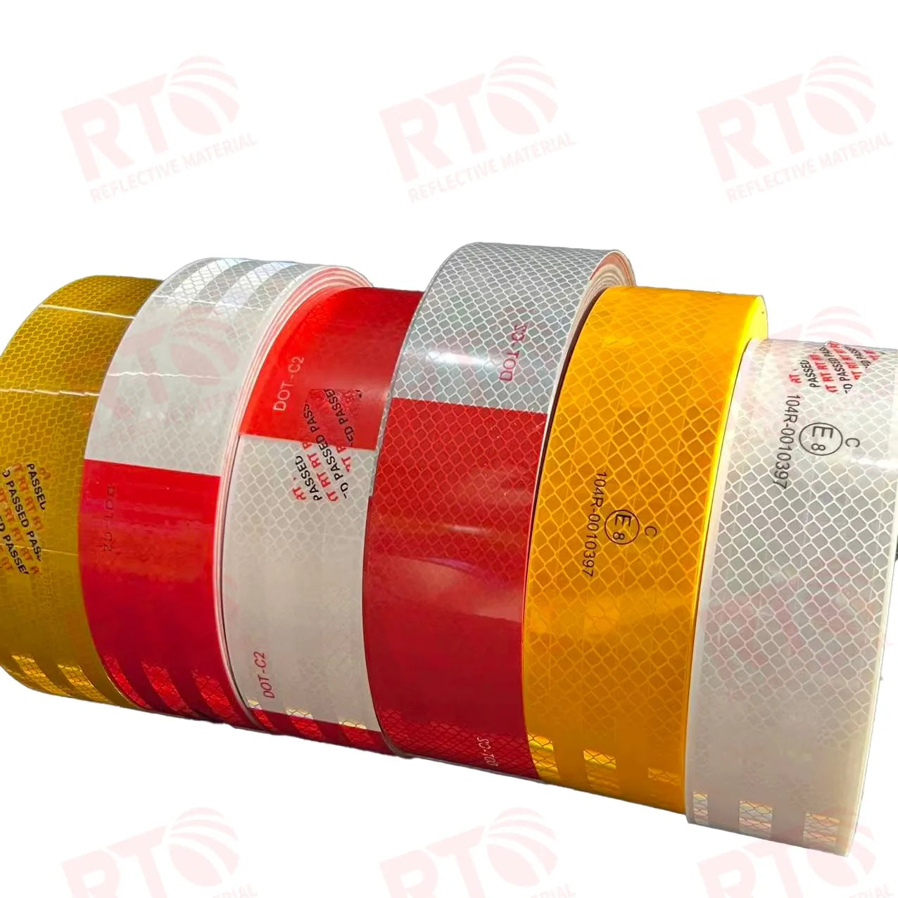 5Years Diamond Grade 2 Inch Conspicuity DOT C2 Self-adhesive Reflect Tape Reflector Warning ECE 104R Reflective Sticker
