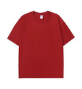 OEM Customized 180 gsm cotton drop shoulder round neck t shirt pure cotton t shirt custom solid color short sleeved mens t shirt