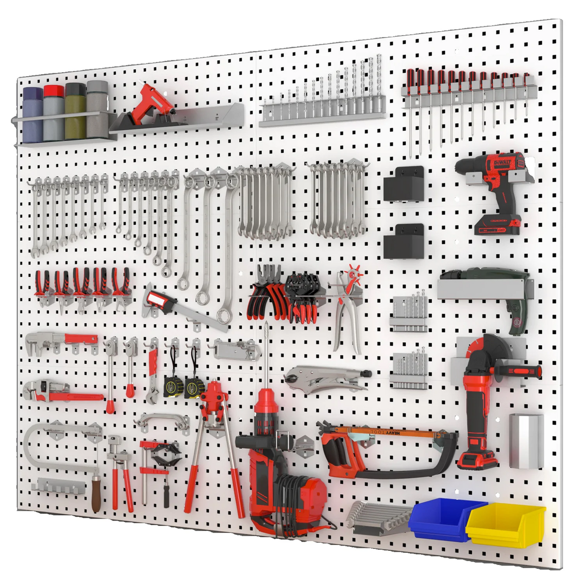 1200*500mm1.0mm Retail Store Wall Mounted Pegboard Power Tool Display Panel for Hardware Shop MegaBDM