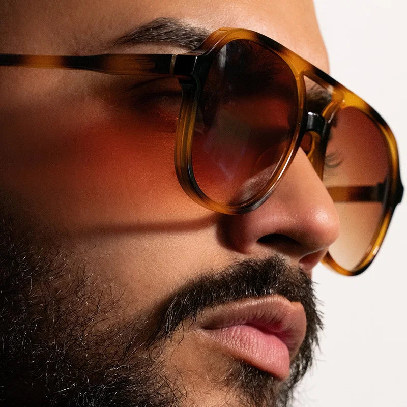 Logo Custom 2025 Fashion Men Women Big Frame Aviation Sun Glasses UV400 Leopard Shades Polarized Pilot Sunglasses for Driving