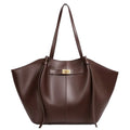 In-stock Fast Delivery Portable Waterproof Dumpling-Shaped Vintage PU Casual Large Capacity Hasps Work Commute Women Tote Bag