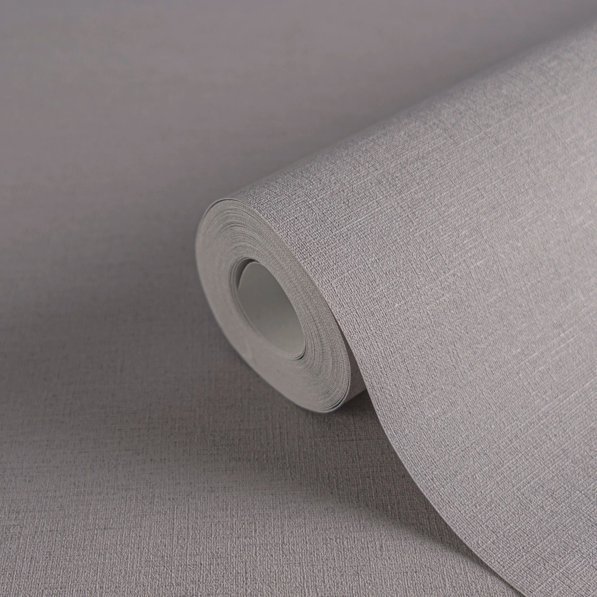 Made in Germany - Plain Wallpaper rolls Colour Grey - Non Woven Vinyl - Wallpaper Textile Structure Home Decor - 1005 x 053 m