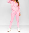 OEM Streetwear 2 Piece Half Zip Sweatshirt Jogger Suit Women Tracksuit Sweatsuit Sweatpants and Hoodie Set