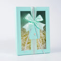 Wholesale Fancy Luxury Transparent Lid and Base Gift Cardboard Box With Ribbon and Clear Window