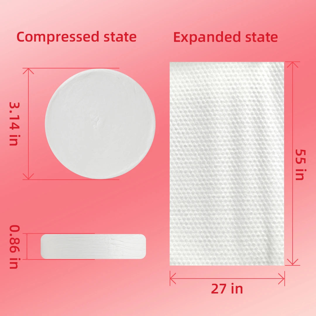 70x140cm Extra Large Compressed Nonwoven Disposable Bath Beach Towels Quick Dry Soft Eco-Friendly for Travel Hotel Camping Gym