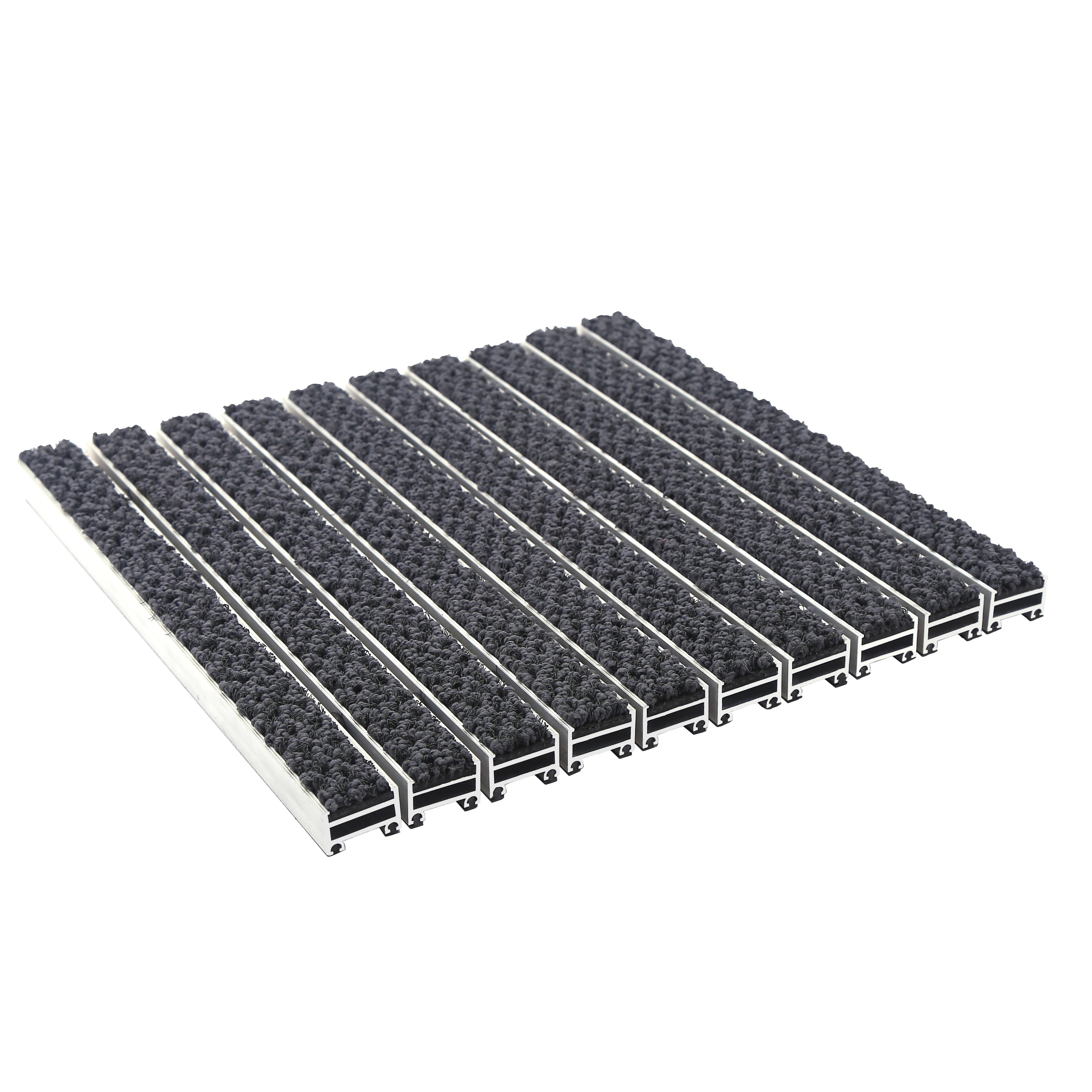 New Hot Selling Modern Aluminum Entrance Brush Door Mat with Reversible Non-Slip Design Fire Rating B1 & Stain Resistant