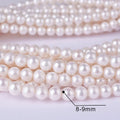 4A2 Grade Freshwater Pearl Oval Necklace Jewelry Making Bracelet Earrings