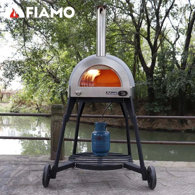 Professional Manufacture Freestanding Dome Pizza Oven Outdoor Clay Gas Pizza Oven With Electronic Thermometer