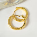 For Foxi Jewelry's Hot Selling 18MM Huggies Gold-Plated Brass Hoop Earrings for Ladies Classic Design Trendy Fashion Jewelry