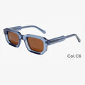 Custom Logo Fashion Men Women Polygon Square Sun Glasses UV400 Small Frame Acetate Sunglasses Men Women