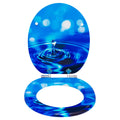 JELL Modern Printed Soft Close Hinge Toilet Seat Cover with Easy Installation Wood MDF Material 3-Year Warranty Hotel Use Shape MegaBDM