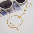 J&D New Arrival Women's Stainless Steel Bracelet Bead Chain and Finger Bracelet Jewelry for Girls MegaBDM