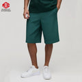 Manufacturer's Custom Summer Green Jorts 100% Cotton Mid-Length Cut Baggy Jeans Solid Vintage Minimalist Design Eco-Friendly