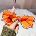 Logo Custom Fashion Cute Cake Candy Colors Party Glasses UV400 Y2k Love Heart Sunglasses for Women