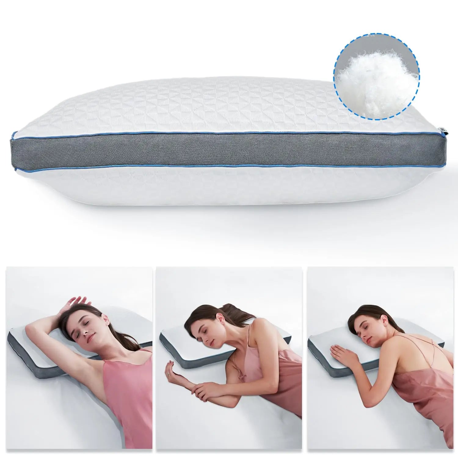 High Quality Custom Comfortable Foam Pillow Bread Shape Pillow Memory Foam Pillow for Sleeping With Removable Cover