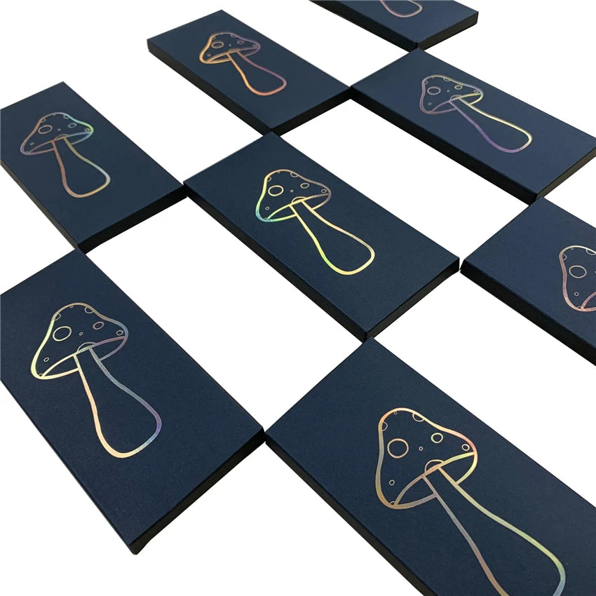 Holographic Mushroom Chocolate Boxes with Food Grade Metallic Silver Chocolate Bar Foil Wrap Chocolate Mould