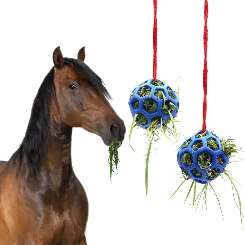 Horse Stable Hanging Collapsible Dry Hay Feed Dispenser-Durable TPR Material Waterproof Fun Slow Eating