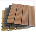 Wholesale Hot Modern Classic WPC Decking Tiles Moisture-Proof Terrace Engineered Teak Floor Deck for Outdoor Patio DIY Embossed
