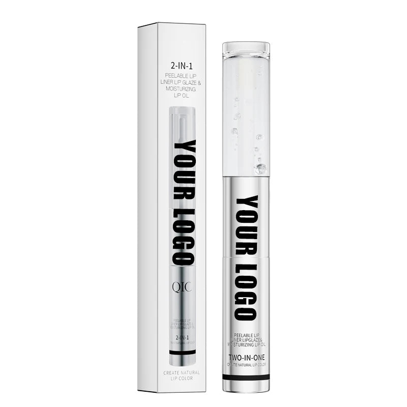Custom Logo Box Private Label Manufacturers Fashion Cosmetic Products Lipstick Peelable Dual-Head Patent Design Lip Gloss Lip
