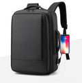Business Travel Carry-On Laptop Backpack with USB Charging Port Waterproof & Anti-Theft Polyester Zipper Closure 20-39L Capacity