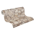 Made Germany Stone Look Wallpaper Rolls Brown Grey Beige Non Woven Vinyl Abrasion-Resistant Light Resistant Living Room Hotel