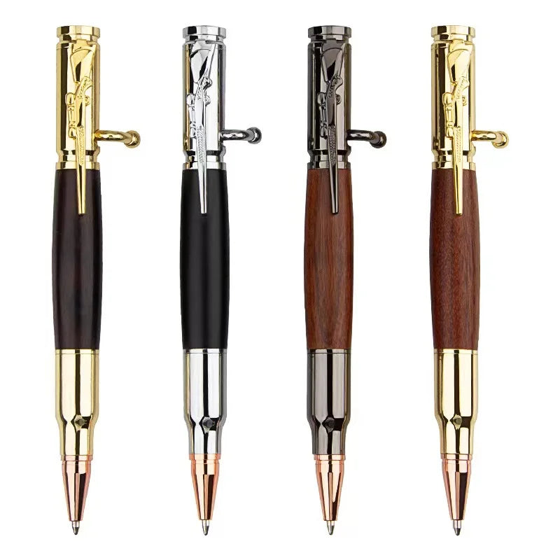 Hot Selling Boligrafos Personalizados Custom Logo Engraved Twist Ballpoint Promotional Metal Bolt Pen Feather Multi-Functional