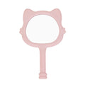 Animal Handle Fox Handheld Round Mirror-Single-Sided 4 Colors Small Portable Pocket Cosmetic Mirror On-the-Go Beauty Skylark