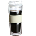 Modern 400ml Plastic Tumbler Dual Wall Design Insulated Travel Cup BPA Free Leak-Proof Dishwasher Microwave Safe for On-The-Go
