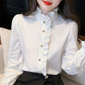 French Women's Spring and Autumn New Style Interior with Western-style Long Sleeved Base Shirt