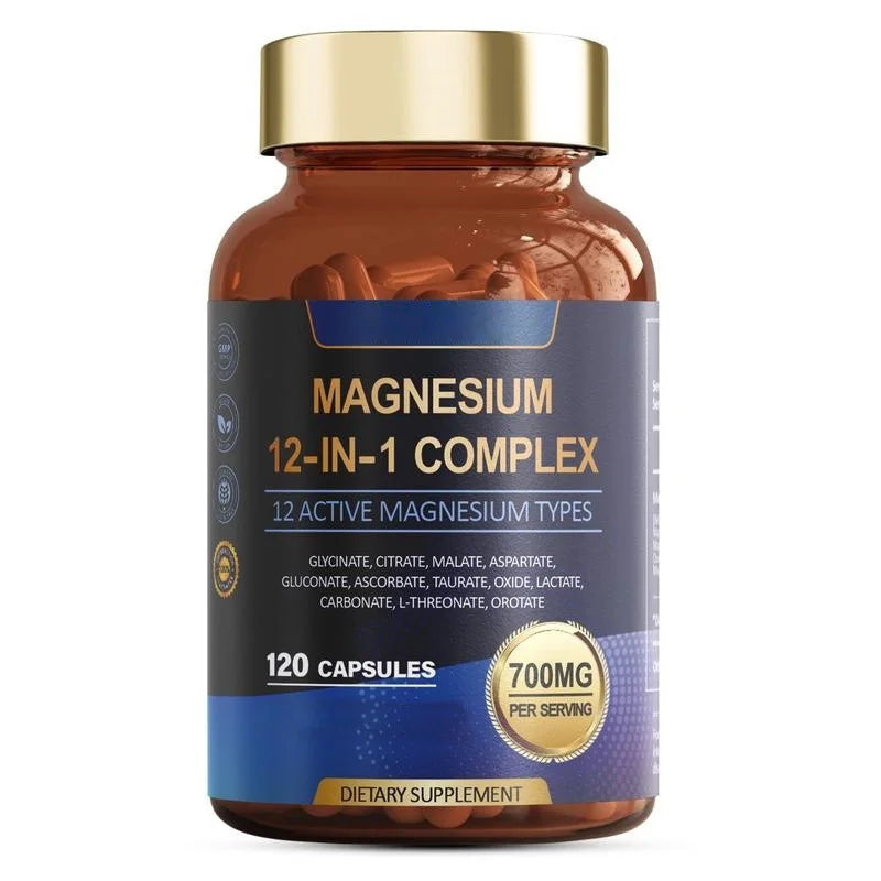 Optimal Health Multi-Vitamin Supplements with Magnesium 12-1 Complex Hair Skin Whitening Minerals Targeted Nutrition in Capsules MegaBDM