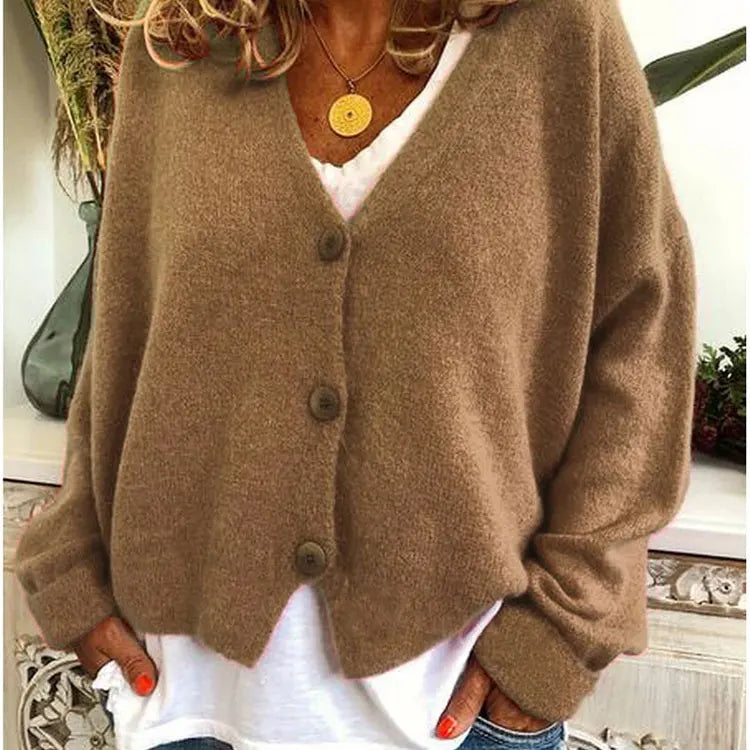 2025 New Cross-Border EU/US Women's Cardigan - Best-Selling Casual Loose Autumn Winter Knit Sweater