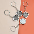 Mengda Fashion Heart Photo Frame Mini Album Keychain for Promotional Gifts DIY Cartoon Metal Frame Key Ring As Wedding Gift