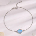 Low MOQ Wholesale Sterling Silver Zircon Princess Cut Hand Eye of Fatima Classic Party Gift Bracelet 925