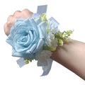 Starry Sky Blue Rose Wedding Bride Bridesmaid Lace Wrist Corsage Party Celebration Floral Accessories New Design